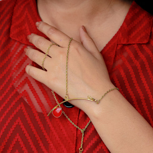 Red Stone Classic Pendent - The Earth Store - Fashion Accessories